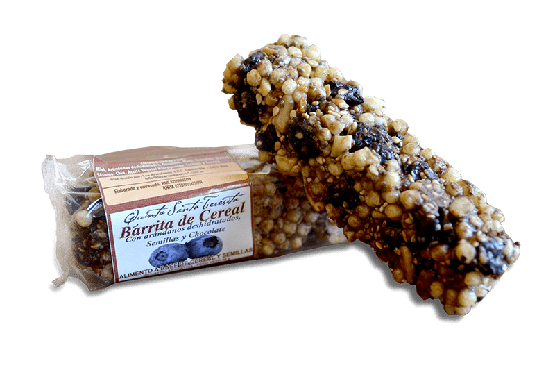 Barritas de cereales y arándanos.